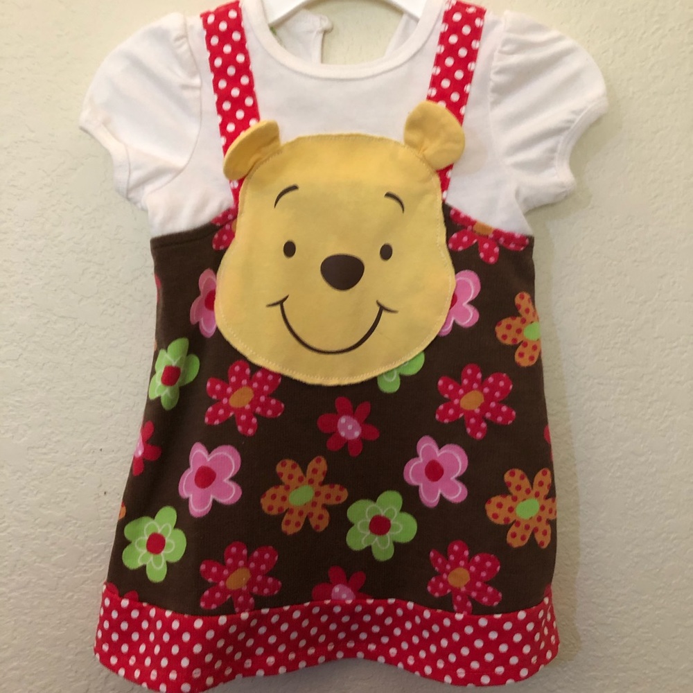 Winnie the Pooh dress with flowers